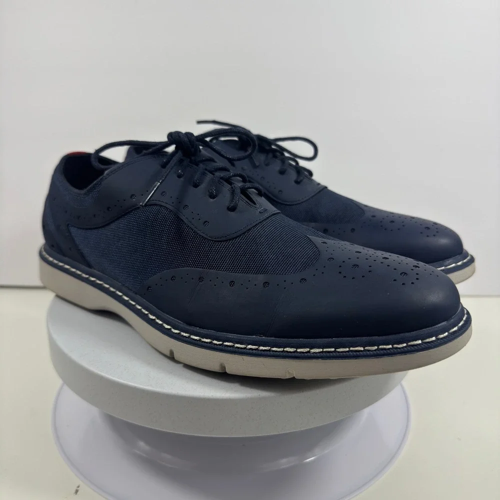Stacy Adams Men Dress Shoes Wingtip Oxford Casual Classic Blue Lace‎ Up 8